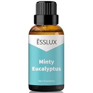 Minty Eucalyptus Fragrance Oil – ESSLUX Essential Oils for Diffuser, Candle Soap Making Scents, Fresh Clean Aromatherapy Scented Massage, Perfume for Humidifier Home Fragrance, 1 fl oz
