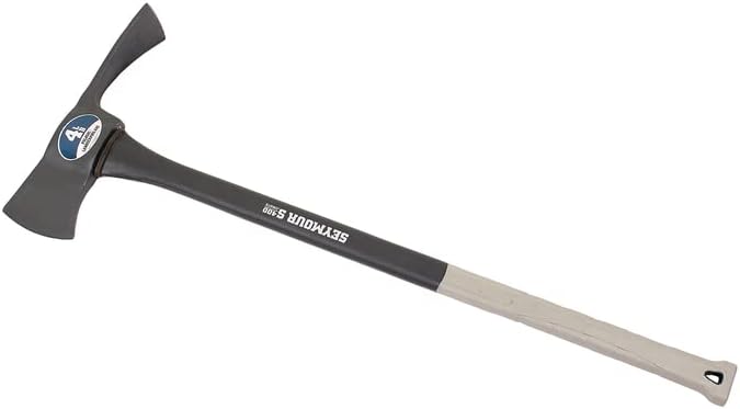 Seymour 41810 4 lb Pulaski/Landscaping Axe - Fiberglass with Cushion Grip & Overstrike Protection 36" Handle