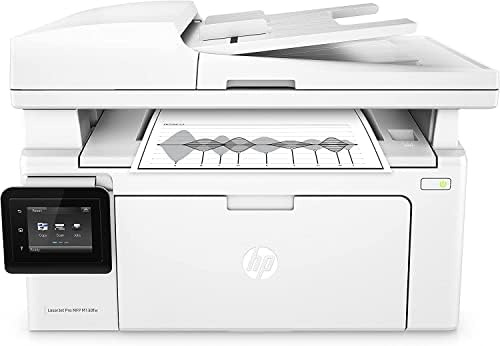 HP LaserJet Pro M130fw G3Q60A, Stampante Multifunzione A4, Stampa Fronte e Retro Manuale in b/n, 22 ppm, USB, Wi-Fi, Ethernet, ADF, Fax, Schermo LCD a icone, Grigia
