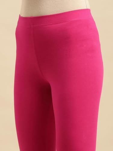 Image of Women Cotton Solid Belt Ankle Length Legging Four Way Lycra Leggings