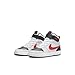 Nike Big Kid's Court Borough Mid 2 Shoes, White/University Red-Black, 4Y