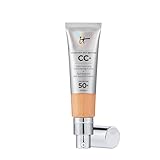 IT Cosmetics, Base de Maquillaje, Tratamiento Antiedad e Hidratante con SPF50+, Cobertura Total, Acabado Natural, 12 Tonos Disponibles, Neutral Tan, YSBB CC+, 32ml