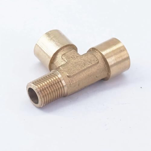 Connecteur laiton 1/8 3 voies pour eau et gaz en lot de 2 pièces