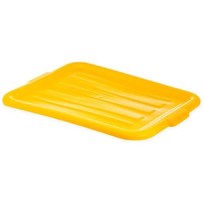 Carlisle FoodService Products CFS N4401204 Comfort CurveTM Ergonomic Wash Basin Tote Box Lid, Universal, Yellow (Pack of 12)