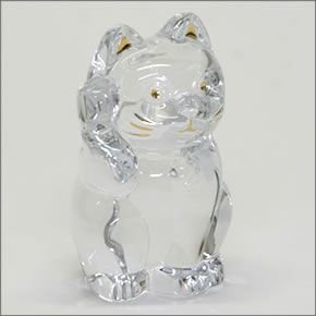 Amazon.co.jp: バカラ LUCKY CAT 表情が可愛い 日本生まれのラッキー