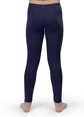 Silky Toes Little and Big Girls Premium Cotton Leggings/Size 2t to 16/ Many Colors for School Uniform Navy3