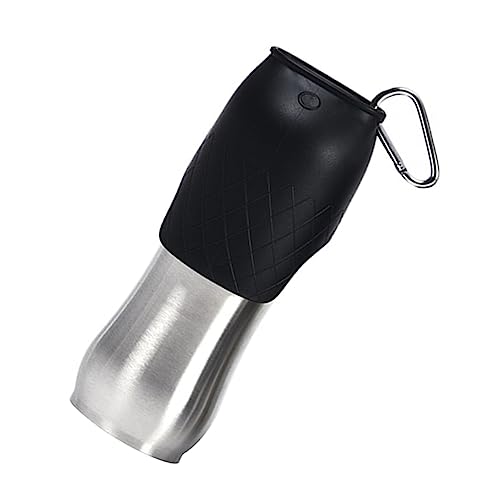 Sosoport Stainless Steel Pet Water Bottle Multifunctional Dog Water Dispenser Durable and Portable Pet Water Feeder for Outdoor Travel Hiking and Daily Use