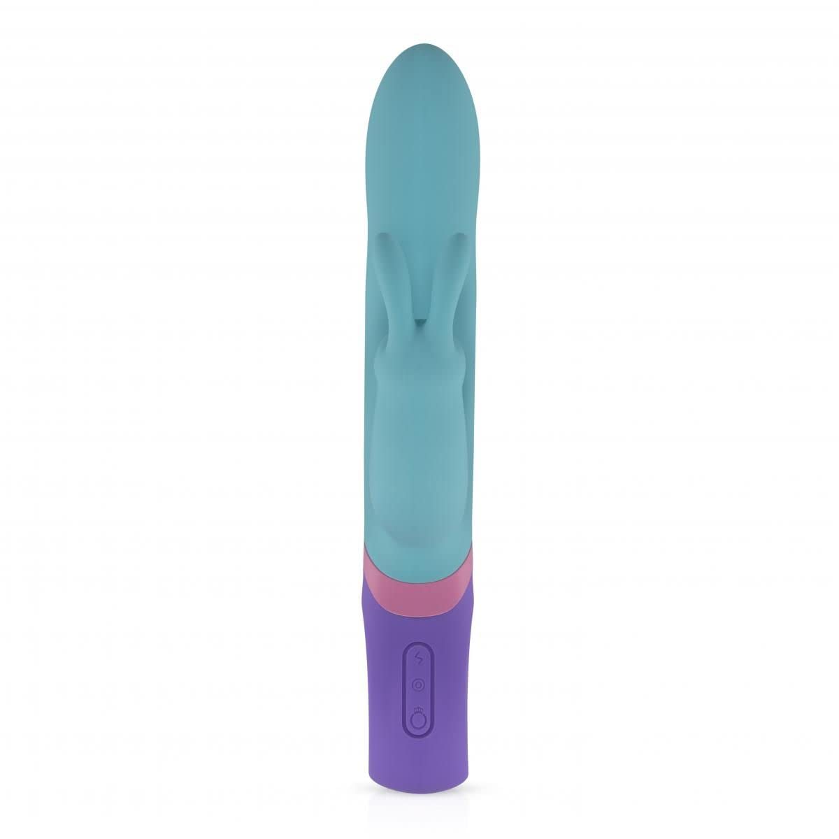 Vibratore di Coniglio Meta – Bunny Vibratore per Donna – Stimolatore del Coniglio Clitorideo in Cima – Blu/Viola