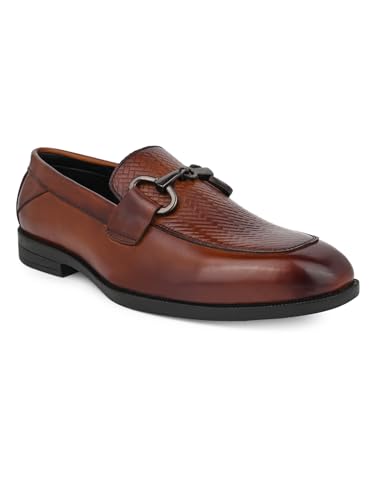 Image of ALBERTO TORRESI Premium Branded Horsebit Formal Leather Loafer with TPR Sole and Heel Support