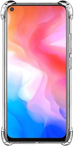 Image of Lustree Compatible with vivo Y50 Back Cover| Clear + TPU Case with 4 Corner Air Cushion Protection & Camera Protection | Slim& Stylus Cover for vivo Y50