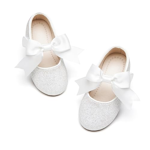 Image of PHIRAMIN Tollder Girl Dress Shoes - Little Girl Ballet Flats for Wedding Party