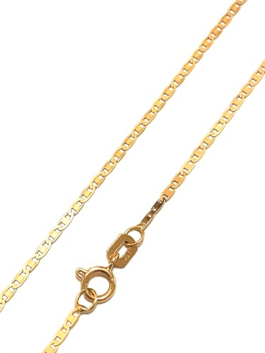 Colar Corrente Feminina Piastrine Maciça 45cm Ouro 18k 750 c/Estojo e Certificado