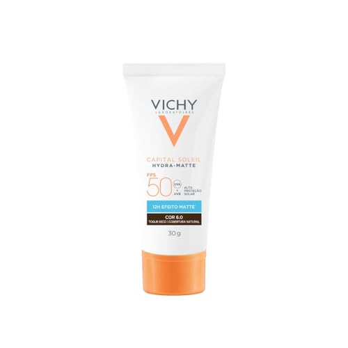 Vichy, Protetor Solar Facial Capital Soleil Hydra-Matte Fps50 30gr, com textura ultra leve... Vichy, Protetor Solar Facial Capital Soleil Hydra-Matte Fps50 30gr, com textura ultra leve...