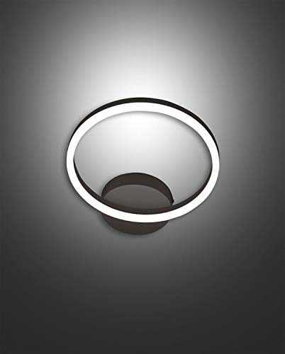 Image of Fabas Luce Giotto Integrated LED Wall Light Black Glass