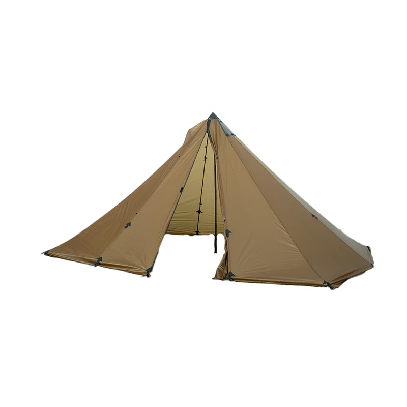 Carpa tipo tipi ligera para 6 personas beige miniatura 2