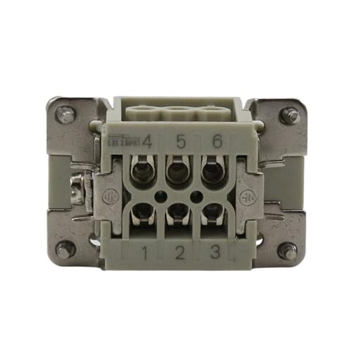 Conector macho HDC-HE-06 6 núcleos 16A 500V aviación miniatura 5