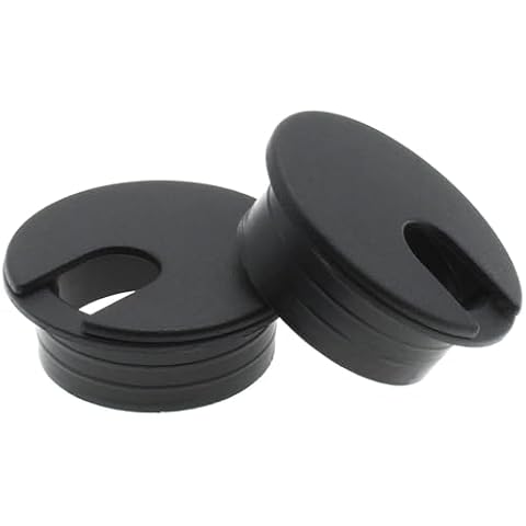 2.0 Inch (50 mm) U-Shaped Opening Desk Grommet LBTODH 2 Pcs ABS Plastic Cable Hole Cover Cable Cord Grommet to Arrange Wires & Cords Through Computer Table/Countertops (White) Cover