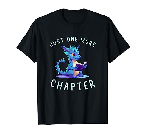 Blue Dragon Book Lover Just One More Chapter Frauen Kinder Mädchen T-Shirt