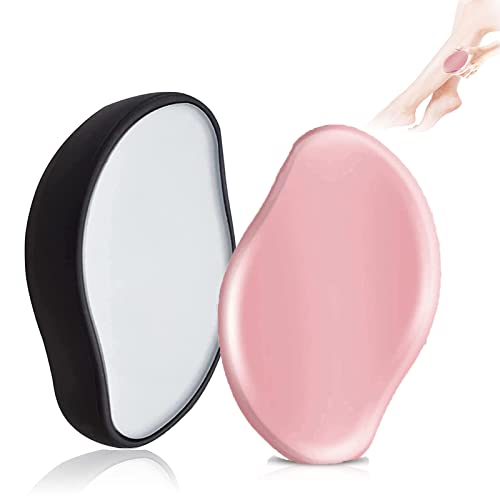 Hfpengzan 2Pcs Crystal Hair Eraser Reusable Crystal Hair Remover Magic Crystal Hair Eraser for Women and Men Painless Exfoliation Hair Removal Tool Crystal Hair Accessories for Arms Legs