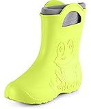baby regenschuhe überzieher  Ladeheid Damen federleichte Eva Gummistiefel Winter Regenschuhe gefüttert LA-CA-12 (Limone, 38/39 EU)