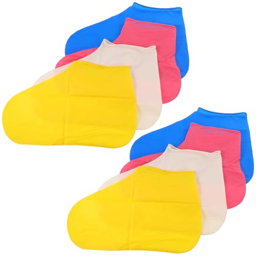 NIYANGLE Cubrezapatos Impermeables de Látex para Uso Frecuente en Ambiente Húmedo, Diseño Compacto y Ajuste para Hombres y Mujeres, Paquete de 4 Pares