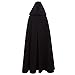 GRACEART Women's Hoodie Woolen Cape Cloak Long Black