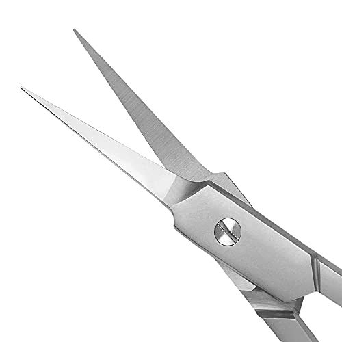 Professional Sharp Best Cuticle Scissors Extra Fine Nail Curved Small Cuticle Scissor Manicure Cutting Grooming Women Beauty Finger Nails Trimmer Precision Tips Stainless Steel Curve Blade Sharpest