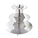 AERVEAL Rack di stoccaggio, Supporto per Torta a Tre Strati di Carta Tonda, Vassoio da Tavolo per Dessert, Display per Cupcake
