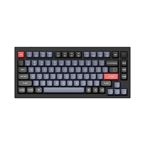 Keychron Q1 QMK Clavier Mécanique V2 Bouton Gateron G Pro Marron Noir Carbone