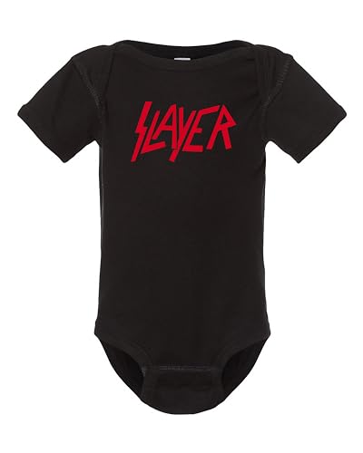 Image of Mari Kyrios Slayer Thrash Speed Metal Rock & Roll Black One Piece Bodysuit Baby Clothes