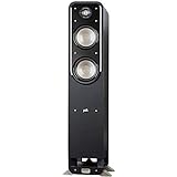 Polk Signature Series S55 Floor Standing Speaker, American HiFi Surround Sound for TV, Music, and Movies, Stylish Looks, Big Sound, Bi-wire and Bi-amp, Detachable Magnetic Grille Included (Renewed)