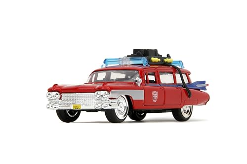 Jada Hollywood Rides Transformers x Ghostbusters Ecto-1 G1 Mashup 1:32 miniatura 4