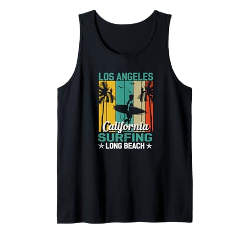 Los Ángeles California Surfing Long Beach Camiseta sin Mangas