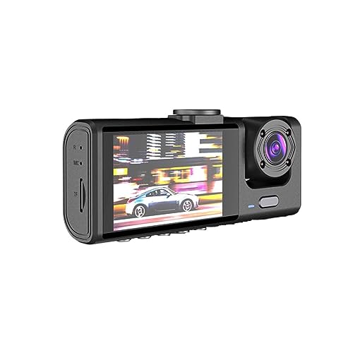 Grabadora de vídeo para coche con doble cámara HD 1080P y vigilancia continua nocturna