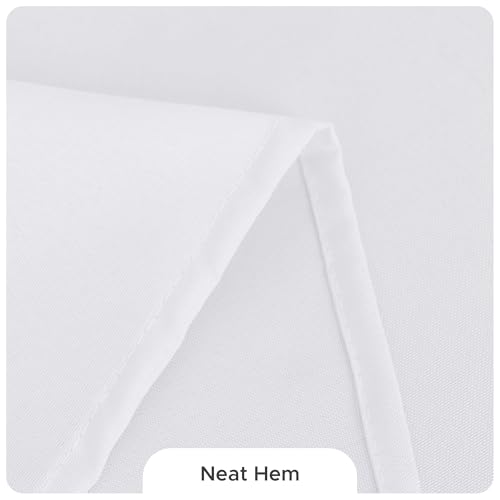 Fitable 8 Pack Round Tablecloths: Stain Resistant Wrinkle Free Circle Table Clothes, Washable Reusable Polyester Table Covers for Wedding Party Birthday Banquet Reception(White, 84 Inch) by Fitable - Used condition - Image 8