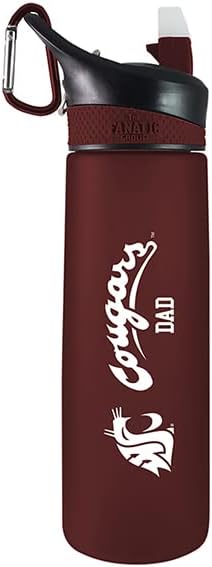 The Fanatic Group Washington State University Dad 24 oz Frosted Sport Bottle - Burgundy