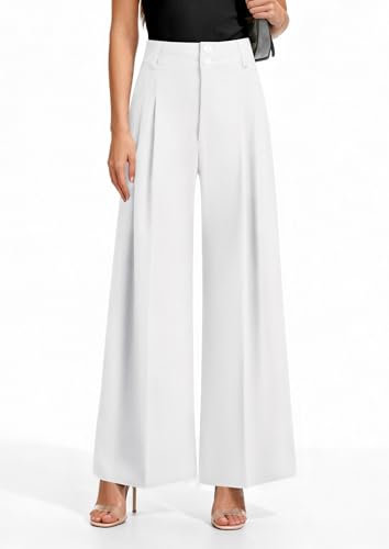 Image of PRETTYGARDEN Women's High Waisted Wide Leg Dress Pants