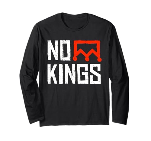 Señal de protesta de No Kings Manga Larga