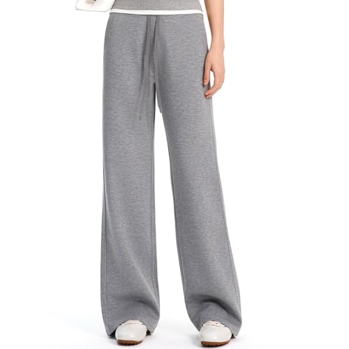 Pantalon évasé femme taille haute noir extensible pour yoga