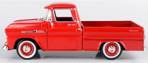 Motor Max 1:24 W/B American Classics 1958 Chevrolet Apache Fleet Side Pickup Diecast Truck RED