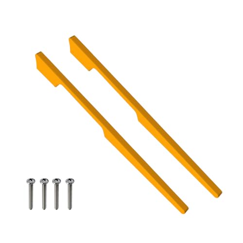 Image of VOLO Aluminium Wardrobe Handle - Elegant Pull Handle for Wardrobe Doors, Cabinet Doors, and Drawers in Kitchen, Office, and Bedroom (Pack of 2 Pieces) (SAC-40 Gold 12 Inc (288mm))