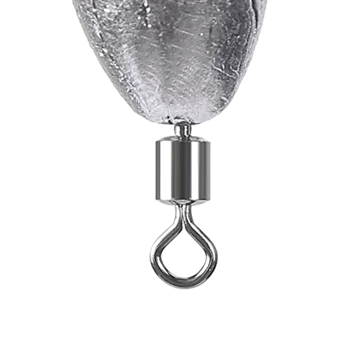 PEZEEU Plomb de pêche avec Émerillons Fishing Plomb Accessoires de pêche en Plomb - 1set(10g/15g/20g/ 30g) Plomb Sinkers de Pêche pour à la Truite, Perche, brochet, Lestes et plombs pour pêche