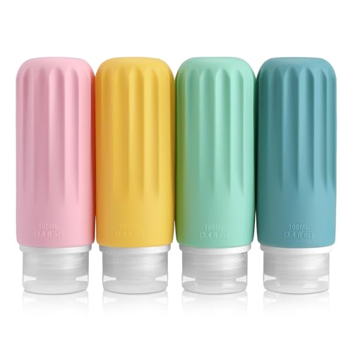Opret Botes Viaje Rellenables 100ml 4 Piezas, Botellas de Viaje S...