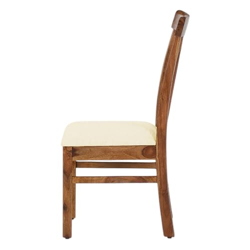 Image of Royaloak Terence Wooden Dining Chair | Sheesham Wood | Cushioned Seating| Solid Wooden Legs | Modern Design |Comfortable Backrest| Compact Size