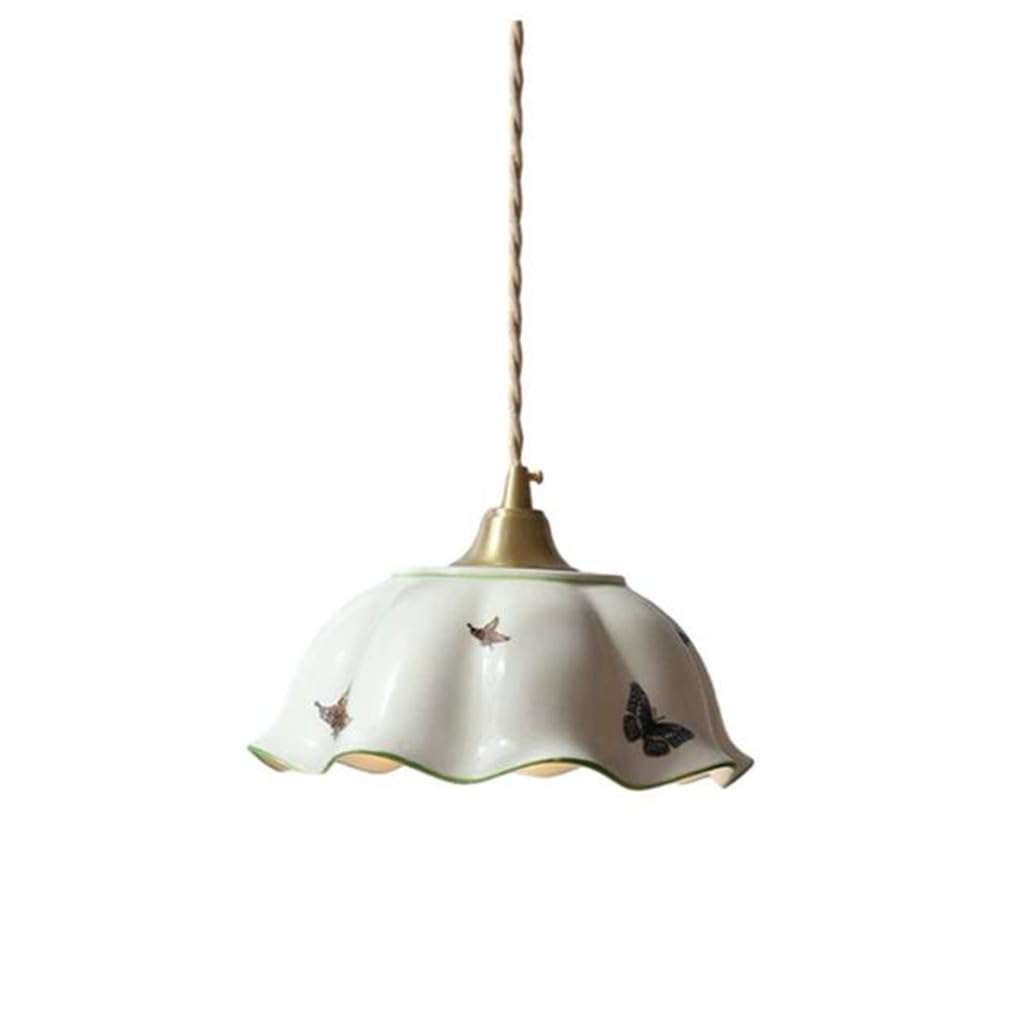 Lampe suspendue vintage céramique résout éclairage fade salle à manger