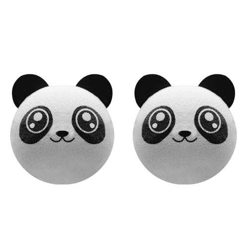 HAICN 2Pcs Panda Aerial Ball Cute Car Antenna EVA Aerial Ball Automobile Roof Decoration Anti-Collision Practical for Any Model