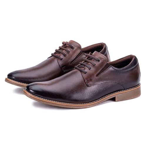 Sapato Masculino Social Couro Bico Redondo Moderno Confort (Marrom, BR, Adulto, Numérico, 43)