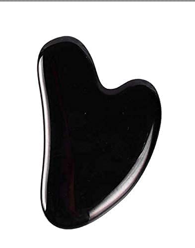 ACS Gua Sha Facial Tool, Jade Guasha Scraping Massage Stone Board for Face Body Skin Spooning/SPA/Neck Relax/Soft Tissue (Color -Black) (B09HR3YRTB) Amazon Price History, Amazon Price Tracker