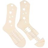 SHOWERORO Holzsockenmodelle Selbstgemacht 2 Stück mit Glatter Oberfläche und Kanten zum Socken Häkeln Sockenschablone für Selbst Gestrickte Socken und Sockendarstellung