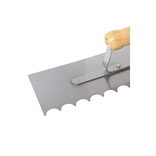 Desempenadeira de Aço Dentada 38cm Raio 10mm - 61.295 - CORTAG - Desempenadeira de Aço Dentada 38cm